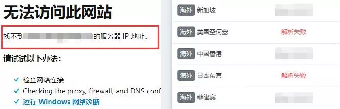 网站打开受影响