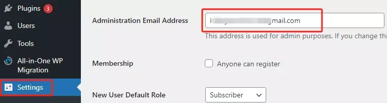 设置管理员邮箱 设置管理员邮箱
